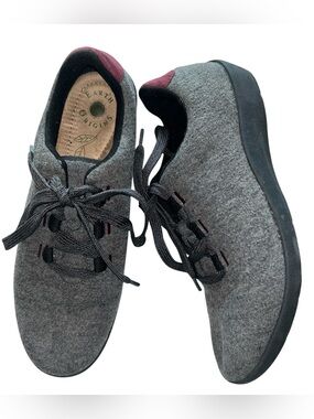 Earth Origins Loretta Gray Wool Blend Sneakers Lace Up Casual Shoes Women’s 9.5